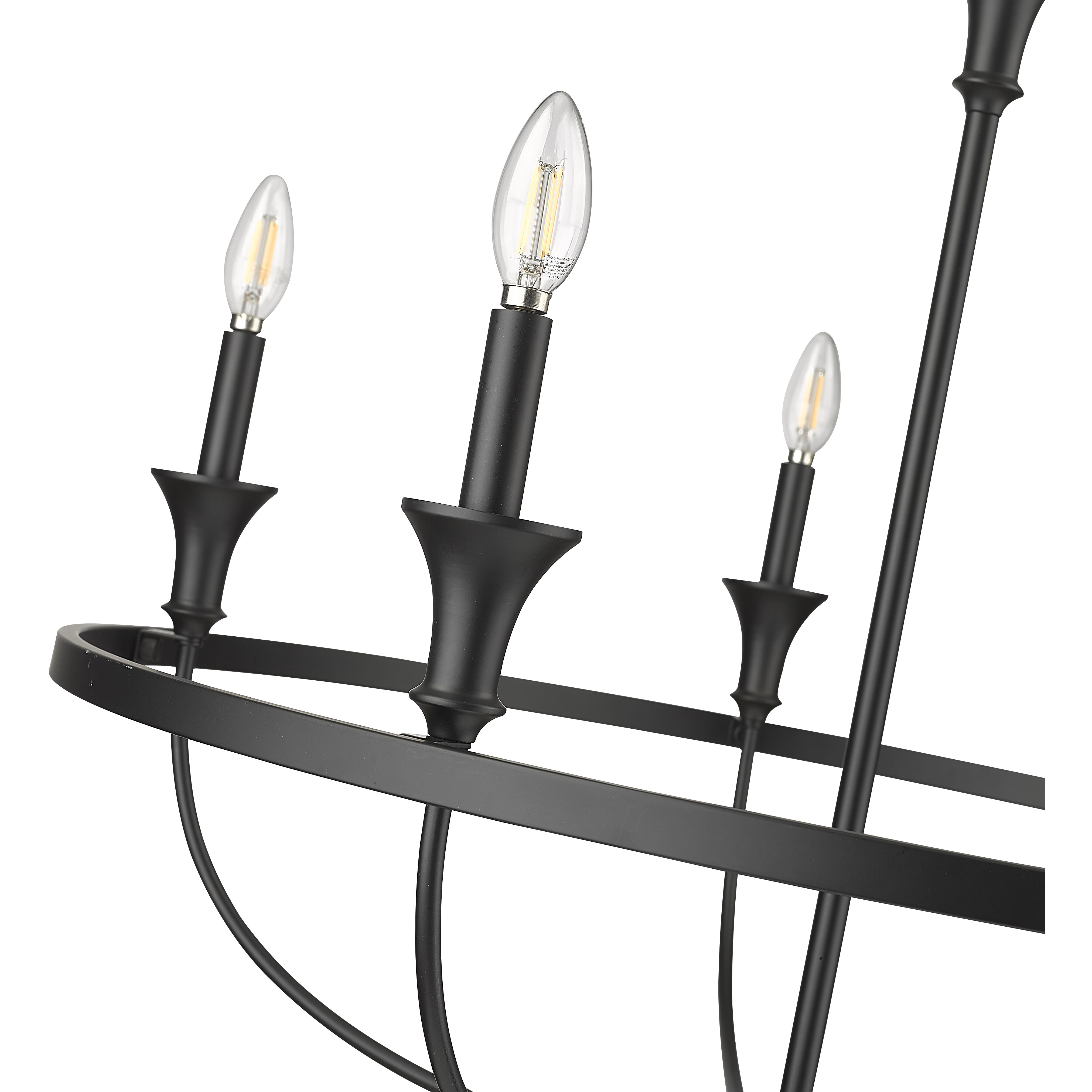 Emery 5 Light 29.1 inch Matte Black Chandelier Ceiling Light